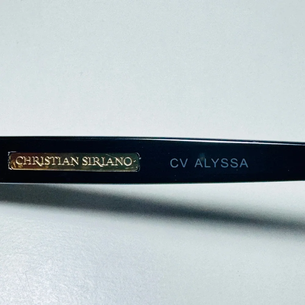 Christian Siriano CV Alyssa Black Silver Browline Eyeglass Frames 54-18-140 BLK